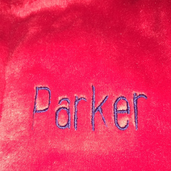 Pottery Barn Kids Robe Housecoat Children's Monogrammed Parker Size 4-6 Red - Picture 11 of 11